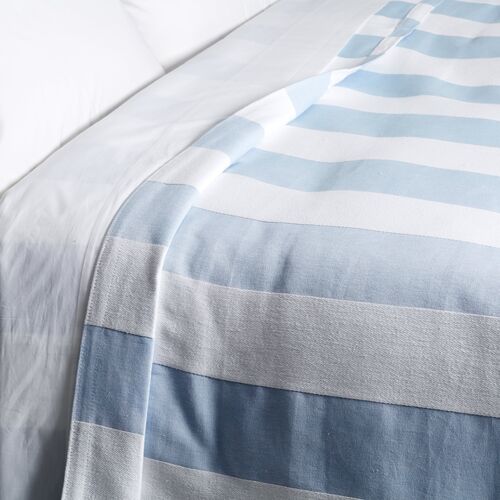 Barrado Coverlet, Blue