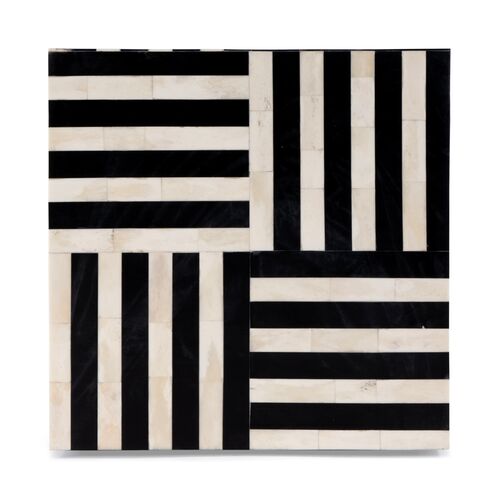 Aiden Square Bone Inlay Block End Table, Black Bone 4 Aiden Square Bone Inlay Block End Table, Black Bone