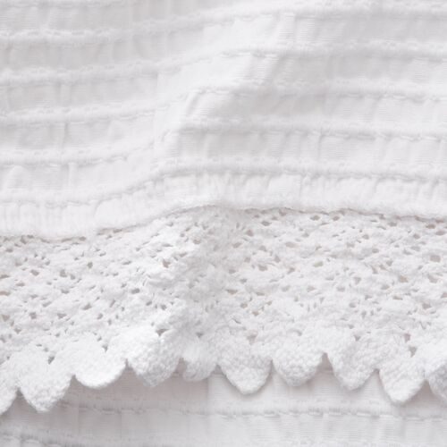 Shelly Romance Coverlet, White 4 Shelly Romance Coverlet, White