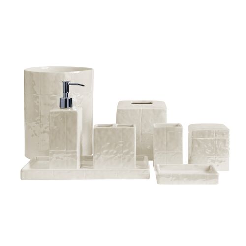 Perla Cotton Jar, Ivory 2 Perla Cotton Jar, Ivory