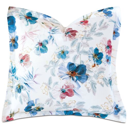 Adare Manor Floral Sham, Blue