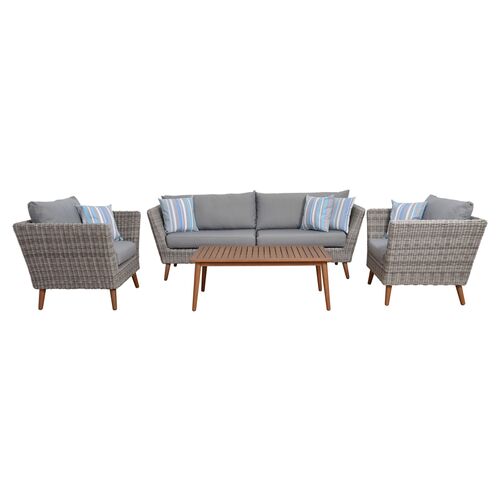 4-Pc Amazonia Barcelona Set, Gray