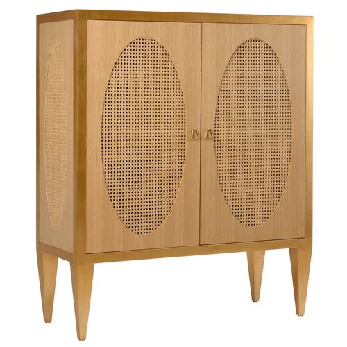 Petite Caned Bar Cabinet, Natural 1 Petite Caned Bar Cabinet, Natural