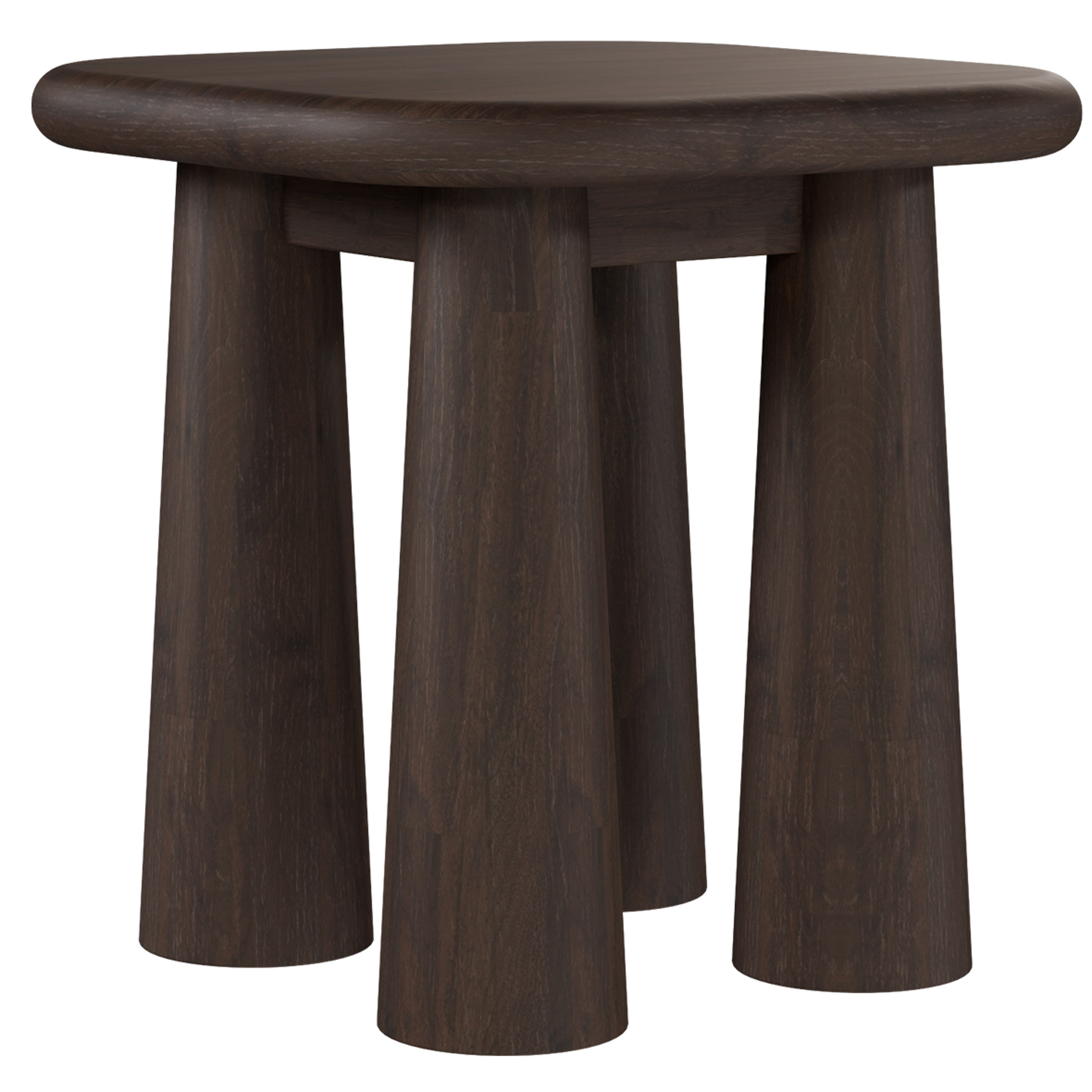 Salcombe Round End Table, Mocha Oak 1 Salcombe Round End Table, Mocha Oak