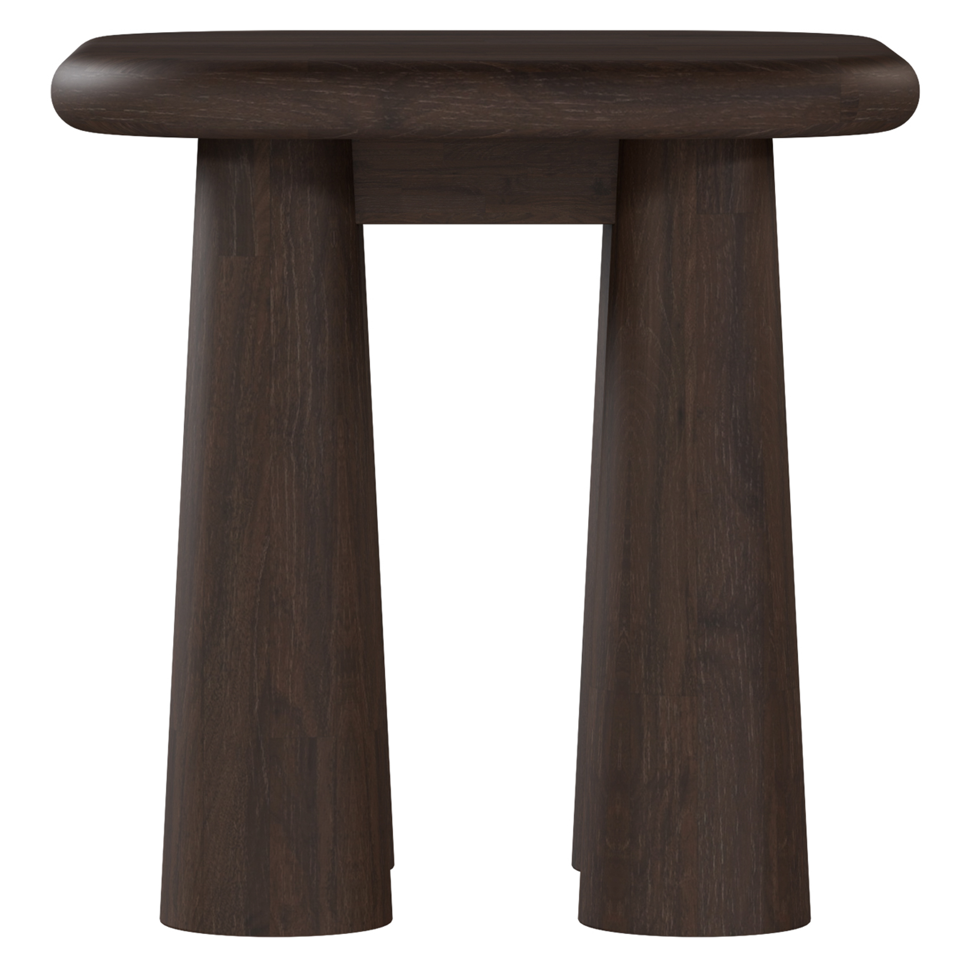 Salcombe Round End Table, Mocha Oak 3 Salcombe Round End Table, Mocha Oak