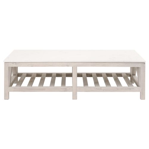 Oscar Rectangular Coffee Table, Whitewash 2 Oscar Rectangular Coffee Table, Whitewash