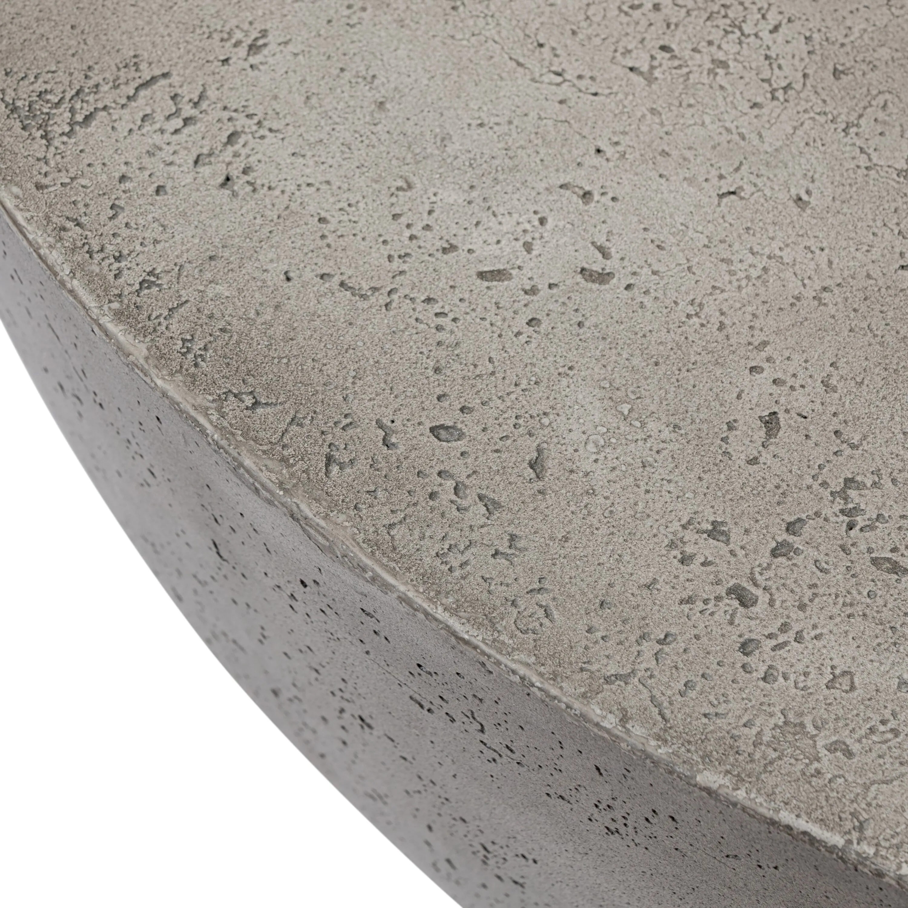 Solarae Outdoor Round Coffee Table, Aged Smoke Concrete 3 Solarae Outdoor Round Coffee Table, Aged Smoke Concrete