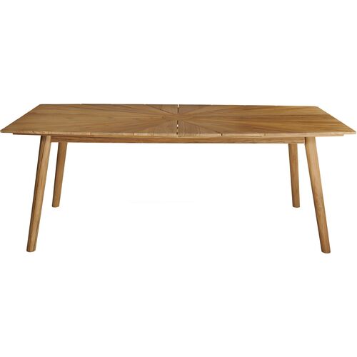 Bimi Teak Outdoor Rectangular Dining Table, Natural 1 Bimi Teak Outdoor Rectangular Dining Table, Natural