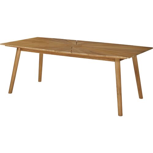 Bimi Teak Outdoor Rectangular Dining Table, Natural 2 Bimi Teak Outdoor Rectangular Dining Table, Natural