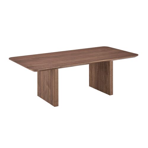 Duke 47" Fluted Coffee Table, Walnut 1 Duke 47" Fluted Coffee Table, Walnut