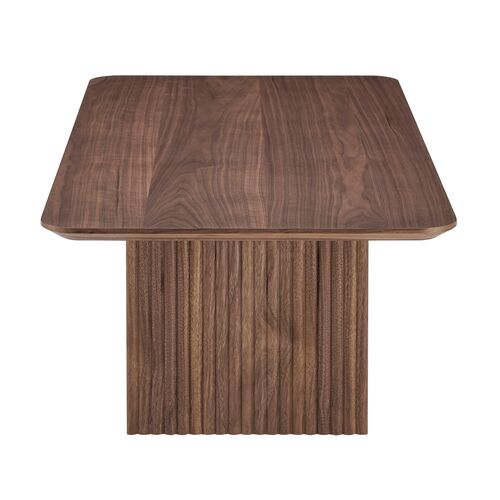 Duke 47" Fluted Coffee Table, Walnut 3 Duke 47" Fluted Coffee Table, Walnut