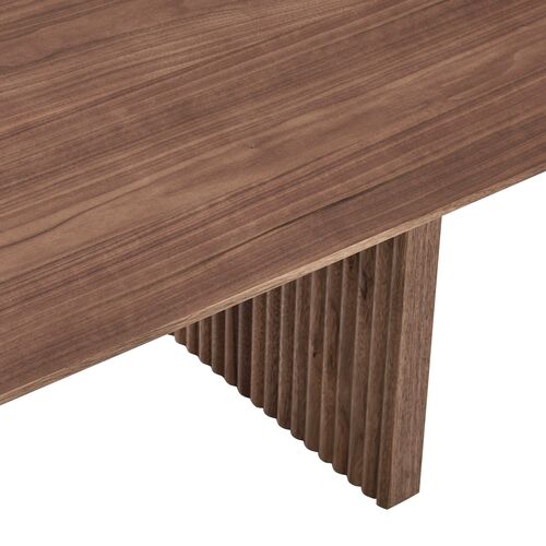 Duke 47" Fluted Coffee Table, Walnut 4 Duke 47" Fluted Coffee Table, Walnut