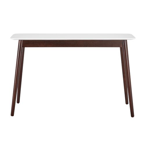 Lewis Console Table, White/Walnut 2 Lewis Console Table, White/Walnut