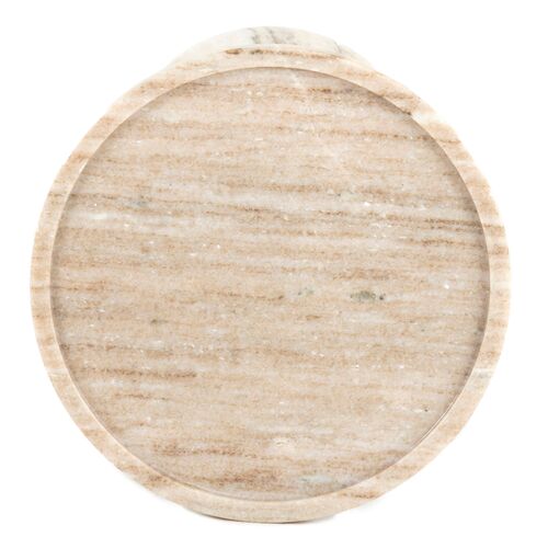 Davis Marble Accent Table, Ivory/Black 3 Davis Marble Accent Table, Ivory/Black