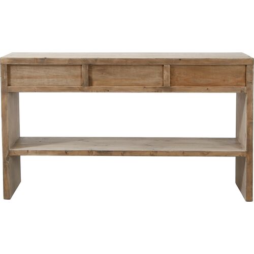 Katrina 59" Console Table, Weathered Natural 4 Katrina 59" Console Table, Weathered Natural