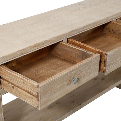 Katrina 59" Console Table, Weathered Natural 5 Katrina 59" Console Table, Weathered Natural