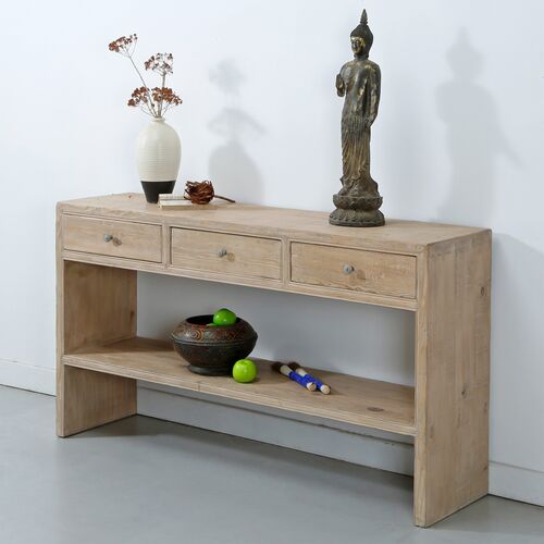 Katrina 59" Console Table, Weathered Natural 7 Katrina 59" Console Table, Weathered Natural