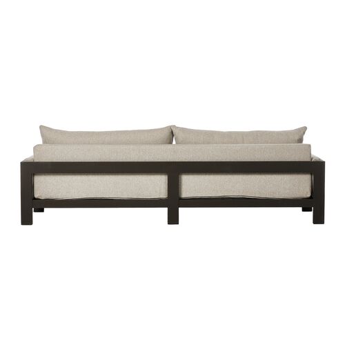 Tongass Outdoor Aluminum Sofa, Concha Fog 5 Tongass Outdoor Aluminum Sofa, Concha Fog