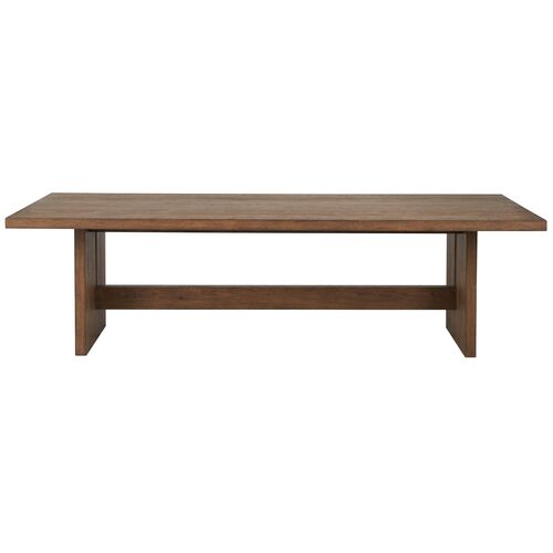 Trissa Rectangular Dining Table, Brown Oak 2 Trissa Rectangular Dining Table, Brown Oak