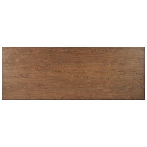 Trissa Rectangular Dining Table, Brown Oak 3 Trissa Rectangular Dining Table, Brown Oak