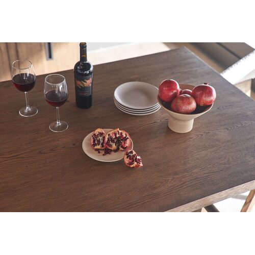 Trissa Rectangular Dining Table, Brown Oak 7 Trissa Rectangular Dining Table, Brown Oak