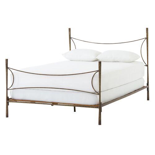 Alessia Bed, Antique Brass