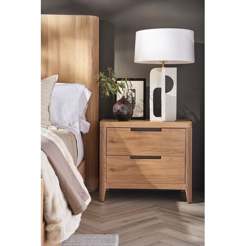 Wrenley 2-Drawer Nightstand, Organic Natural Oak 4 Wrenley 2-Drawer Nightstand, Organic Natural Oak
