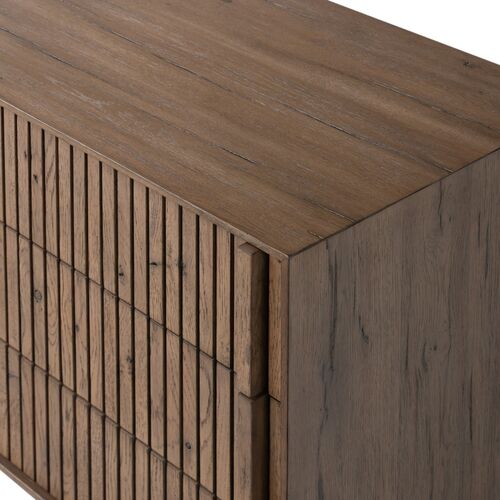 Maisie 3-Drawer Nightstand, Rustic Grey 8 Maisie 3-Drawer Nightstand, Rustic Grey