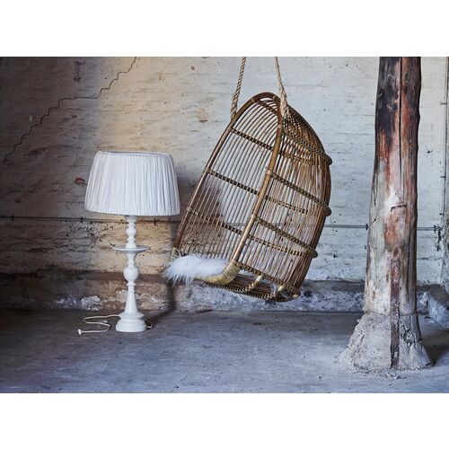 Renoir Rattan Hanging Swing Chair, Taupe Grey/White 6 Renoir Rattan Hanging Swing Chair, Taupe Grey/White