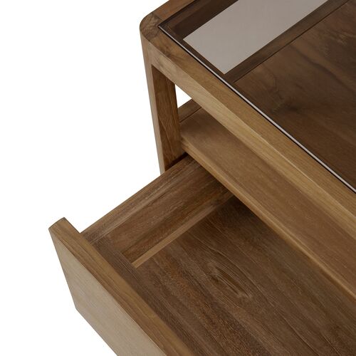 Spindle 1-Drawer Bedside Table, Reclaimed Teak 5 Spindle 1-Drawer Bedside Table, Reclaimed Teak