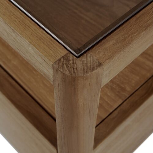 Spindle 1-Drawer Bedside Table, Reclaimed Teak 6 Spindle 1-Drawer Bedside Table, Reclaimed Teak