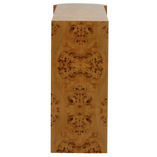 Carnegie Burl Console Table, Brown 2 Carnegie Burl Console Table, Brown