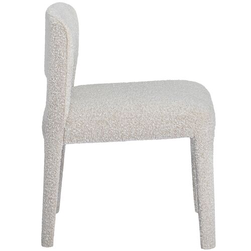 Lilith Boucle Dining Side Chair, White 3 Lilith Boucle Dining Side Chair, White