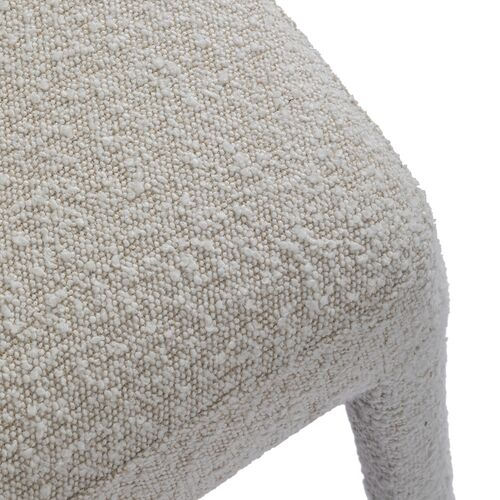 Lilith Boucle Dining Side Chair, White 5 Lilith Boucle Dining Side Chair, White