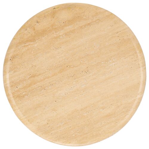 Emberly Accent Table, Dark Brown/Travertine 5 Emberly Accent Table, Dark Brown/Travertine