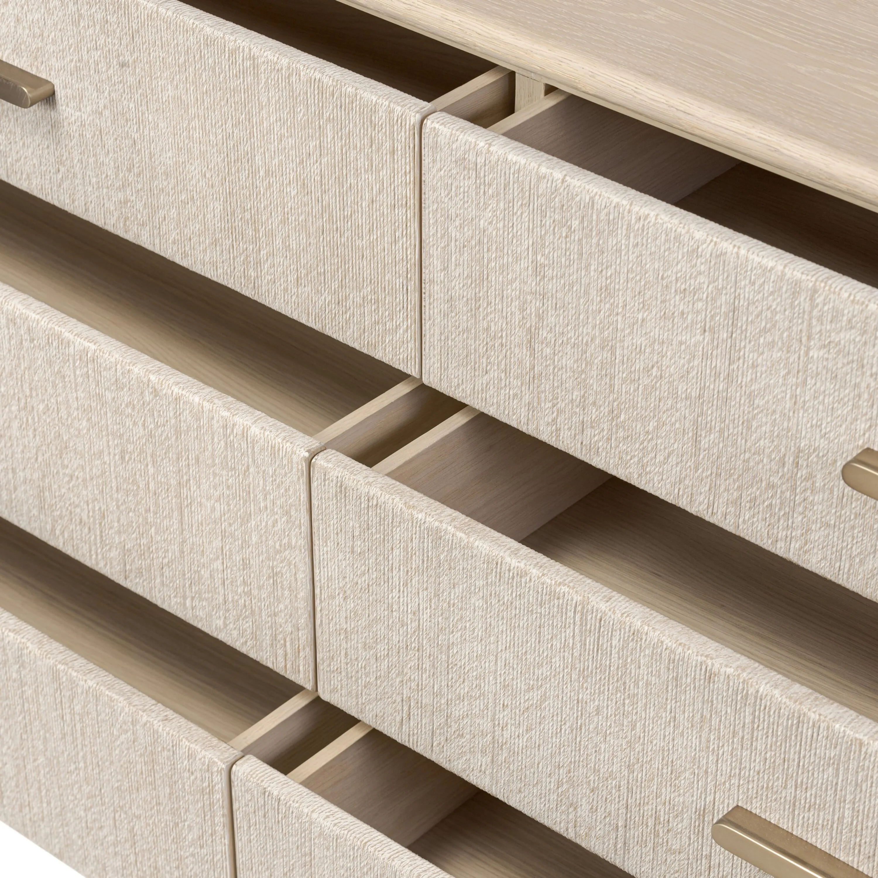 Tiv 6-Drawer Woven Paper Cord Dresser 14 Tiv 6-Drawer Woven Paper Cord Dresser