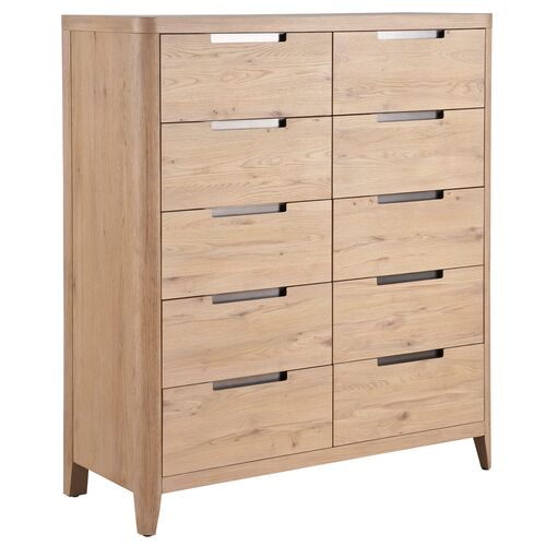 Wrenley 10-Drawer Chest, Organic Natural Oak
