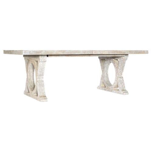 Serenity Topsail Rectangle Extendable Dining Table, Whitewash
