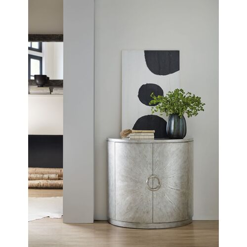 Melange Deserie Demilune Oak Chest, Silver 5 Melange Deserie Demilune Oak Chest, Silver
